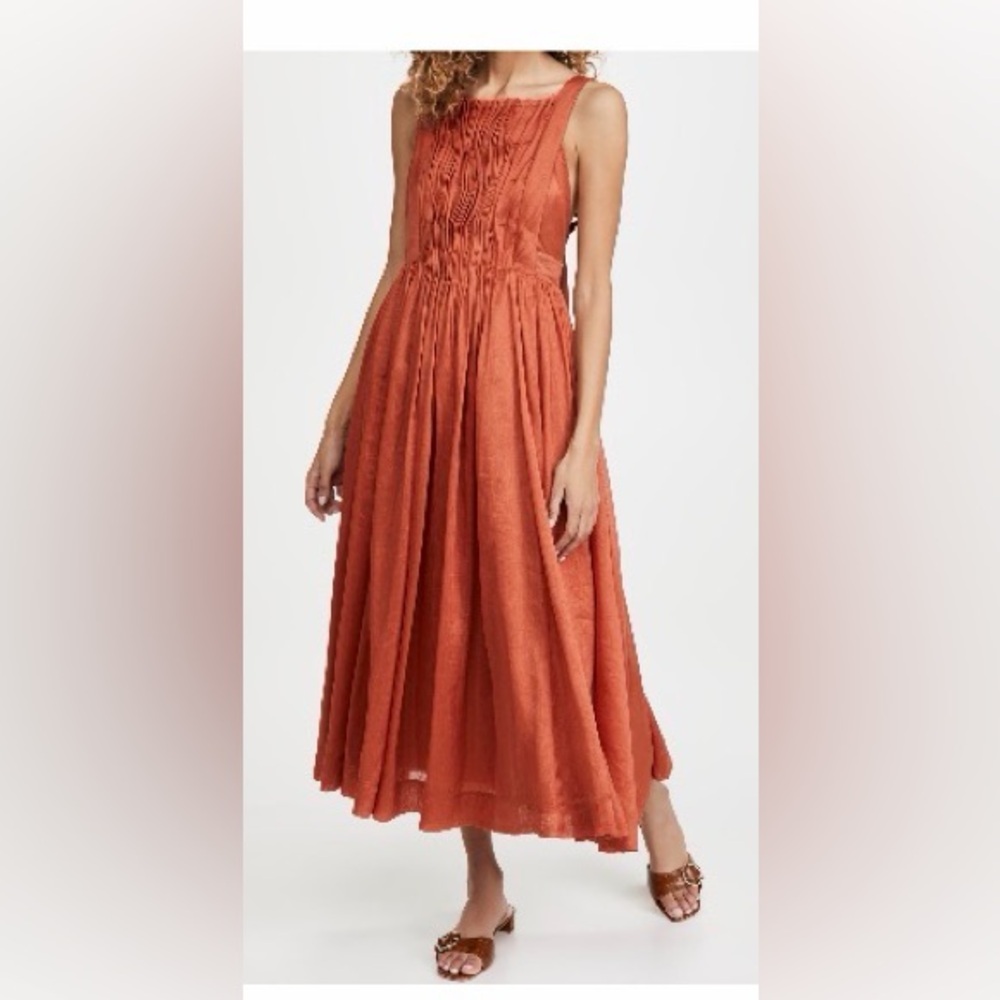 Aje Terracotta Midi or Maxi Dress